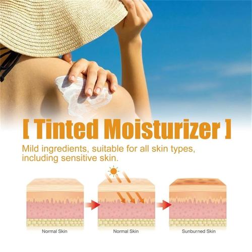 Tinted Sunscreen for Face SPF 50,Universal Protector Solar Moisturizing SPF50 PA   , Travel Size, No Sticky Refreshing Skin Care Solution for All Skin Type (2PC)