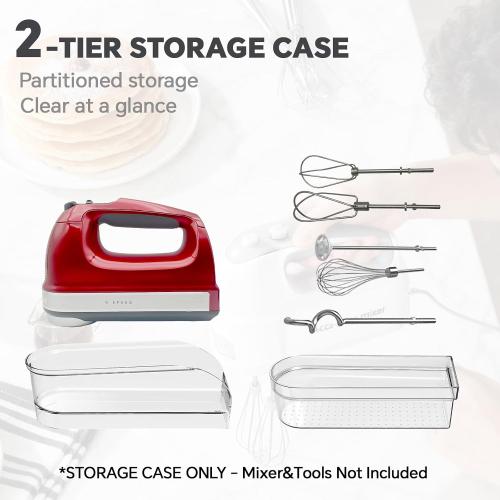 Hand Mixer Storage Case Compatible with KitchenAid KHM5, KHM6, KHM7 and KHM9
