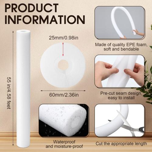 Pangda 3 Pack Pool Noodles Foam Noodles Swim Clamp Jumbo Hollow Foam Large Pre Slit Clamp Protection for Swimming Floating Craft Projects Padding Bumper