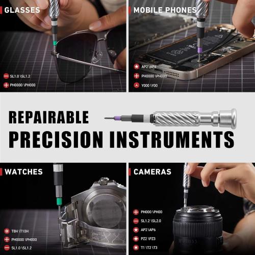 VMAN Ratchet Screwdriver Set, 66 in 1 magnetic Screwdriver sets, S2 Steel Bits, DIY Combination Flexible Shaft, Suitable for Furniture Assembly, Precision Electrical Appliance Repair, Bicycle Tools