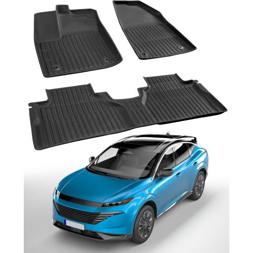 All Weather Car Floor Mats for Nissan Murano: 2025 2026 for SV SL Platinum, Custom Fit for Murano 1st & 2nd Row Floor Liners, Heavy-Duty Anti-Slip Black Rubber Accessories