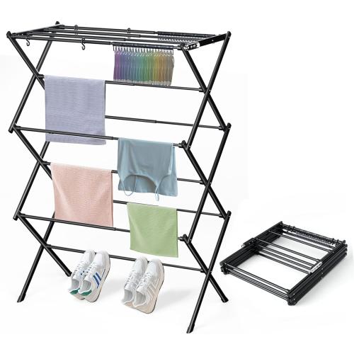 Black 40x28.8x14.2 Clothes Drying Rack Household Indoor, Foldable Drying Rack Clothing for Laundry - 40 x 28.8 x 14.2, Space Saving Indoor&Outdoor, Black-1pack