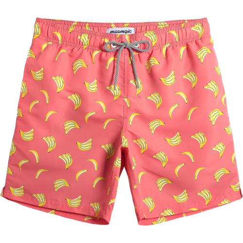 Size XXL maamgic Mens Swim Trunks Quick Dry Swim Shorts with Mesh Lining Funny Swimwear Bathing Suits 7inch