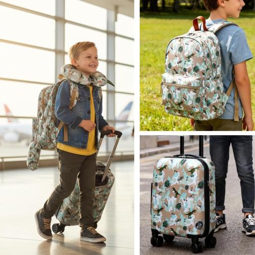 Rosamo 16’’ Kid’s Luggage Set with Spinner Wheels, Hardside with Suitcases,6 Piece