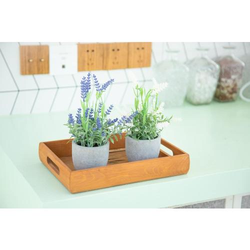 Velener Artificial Lavender Flowers(Pink/White/Purple), Small Fake Lavender Plants Pot Set of 3 - Faux Lavender Flowers for Farmhouse/Home