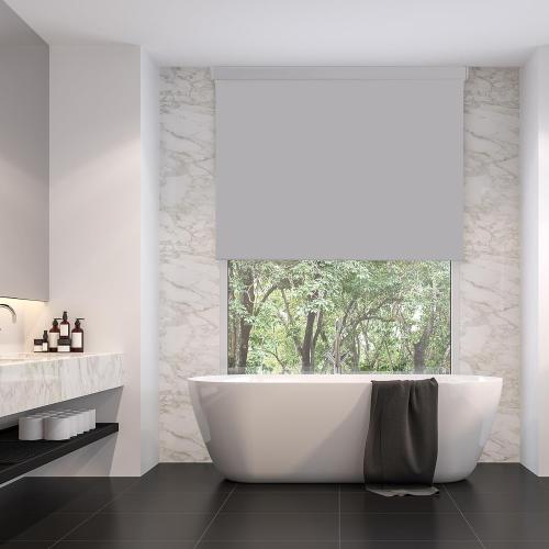 Color Grey Cordless Roller Window Shades,100% Black Out Shade for Windows,Thermal Insulated Free-Stop Blackout Blinds,Door Blinds,Blackout Window Shades Pull Down for Home,Office