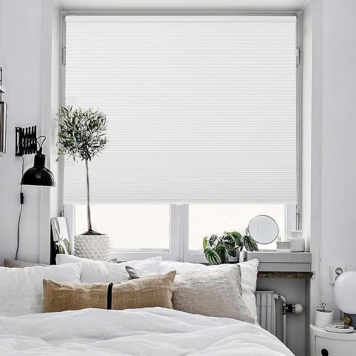 Joydeco Cellular Shades Cordless, 35 Inch Wide Blackout Cellular Blinds for Windows, Waterproof Honeycomb Blinds White Window Coverings for Bedroom, Living Room, Office, Kitchen (35 W x 64 H)