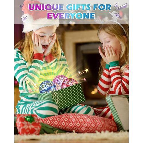 2 Pcs Flying Orb Ball Toys(Blue Red) Soaring Hover Spinner Hand Controlled Mini Drone for Kids Adults Outdoor Indoor