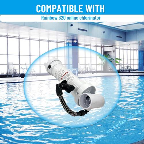 Auto/Matic Pool Chlorine/Brominer Feeder Compatible with Rainbow 320 Inline Chlorinator for In-Ground & Above Ground Pools and Spas, Replacement R171096 R17-1096