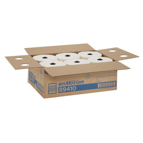Georgia-Pacific enMotion 8 Premium Paper Towel Rolls By GP PRO, White, 425 Feet Per Roll, 6 Bulk Paper Towel Rolls Per Case, 89410
