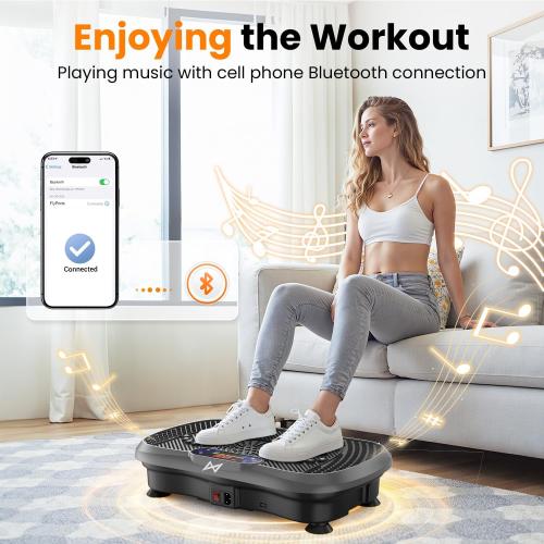 AXV Vibration Plate Fitness Platform Exercise Machine Vibrating Shaking Full Body Shaker Workout Vibrate Stand Shake Board Sport Gym for Weight Loss Fat Burner for Women Men
