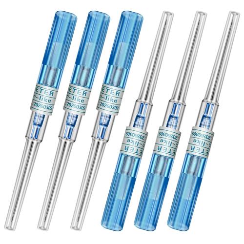 combofix Catheter Piercing Needles 6pcs 22G Gauge Catheter Piercing Needles IV Catheter Needles for Ear Nose Belly Piercing Disposable Piercing Needles…
