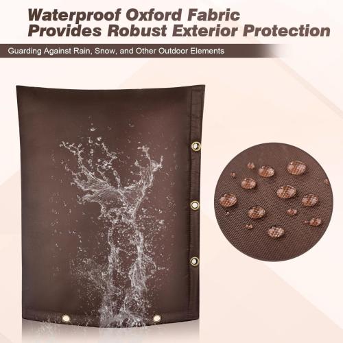 Backflow Preventer Insulation Cover - Winter Freeze Protection for Outdoor Pipes, Irrigation & Sprinkler Valves, 16''W x 20''H (Brown)