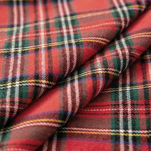 MIULEE Christmas Set of 2 Scottish Tartan Plaid Throw Pillow Covers Farmhouse Classic Decorative Outdoor Square Cushion Cases for Home Decor Sofa Couch 18x18 Inch, Red