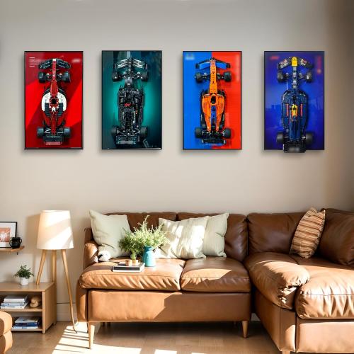 WETCEAOM Display Wallboard for Alfa Romeo F1 Team C42 1:8 Scale Car, Gift Ideas for Lego Car Wall Mount Display Enthusiast, Size:17.7X 29.5in,Only Wallboard