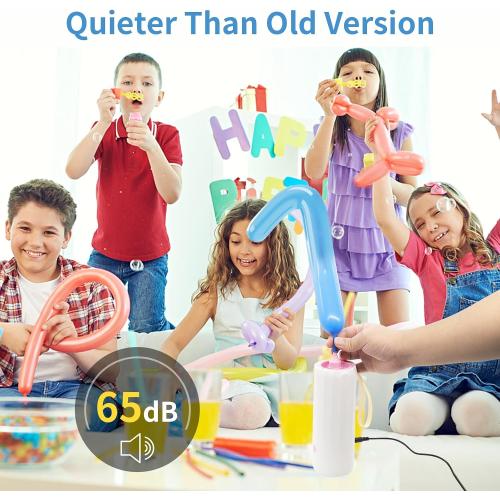 3T6B Balloon Pump Electric Air Pump for Balloons Portable Balloon Inflators Blower Machine for Birthday Party Balloon Decorations for Long Animal Twisty Curly Balloon, Foil Balloons(12V 18W)