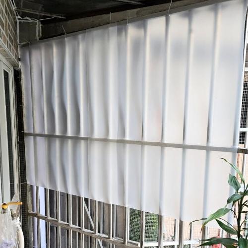 Clear Frosted Privacy Plastic Sheet,1mm Thick Polypropylene Panel,Weatherproof Privacy Screen for Balcony,for DIY Crafts Projects Home Applications,Easy Cut (1m x 5m(3.3ft x 16.4ft))