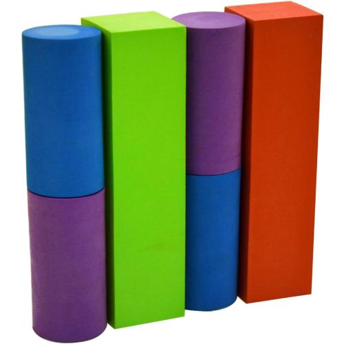 Giant Foam Building Blocks, Building Toy for Kids, Ideal Blocks Construction Toys for Toddlers, 50 Pieces Different Shapes and Sizes, Waterproof, Bright Colors, Safe, Non Toxic