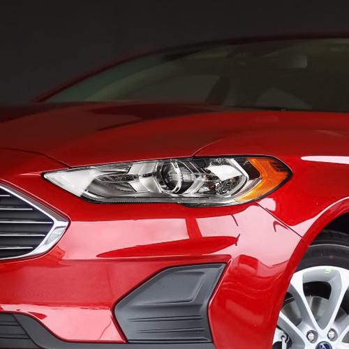FIONE for Ford Fusion Headlight Assembly 2017 2018 2019 2020 Halogen Projector Headlamp Replacement Chrome Housing Front Lamp Left Driver Side LH HS7Z13008H