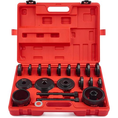 Orion Motor Tech Wheel Bearing Press Kit for Front Wheel Drive Bearing Removal & Installation, 24pc Wheel Bearing Puller Tool Set with Sliding Screws Universal Bushings Sleeves Storage Case
