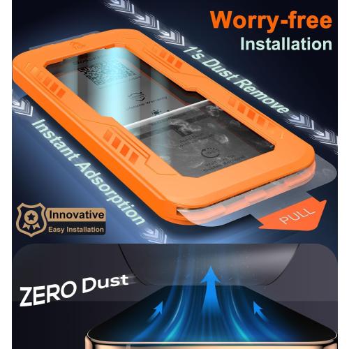 BossKiss for iPhone 17 pro max Screen Protector 6.3 inch, [TOP 9H  Hardness] [Military Grade Shatter Protection] [Sensitive Touch] [Easy Installation] [HD Clear] Full Coverage Tempered Glass 2 Pack