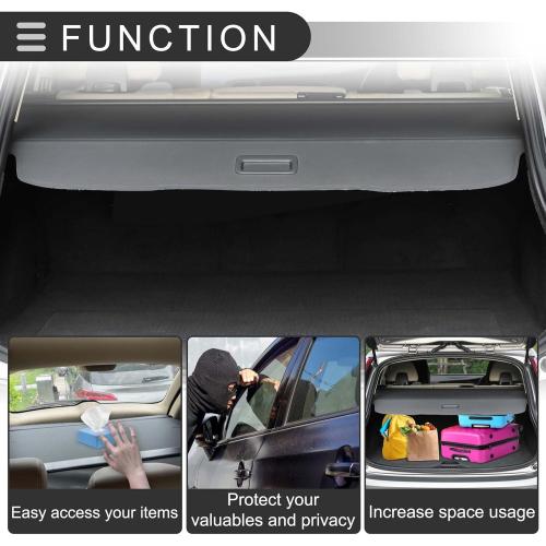 Trunk Cargo Security Cover for Ford Explorer ST Sport XLT - Enhanced Privacy, UV Protection, and Easy Installation - for Ford Explorer Accessories 2020 2021 2022 2023 2024 2025