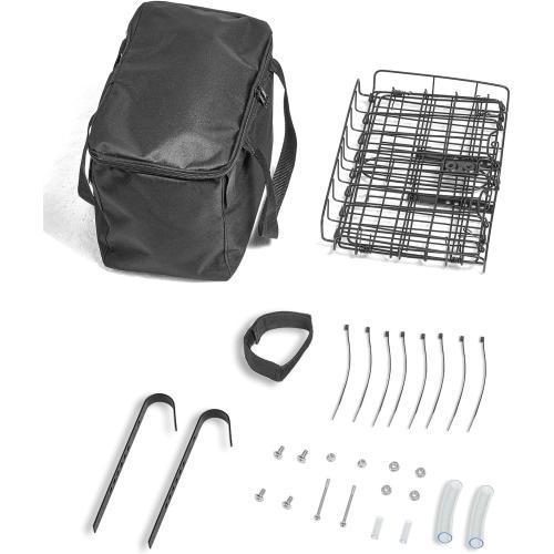 Zacro Bike Basket Front, Folding Bicycle Basket with Removable Liner Bag, Large Quick Release Design Metal Ebike Basket for Adult Women/Men Carrying Dogs, Pets, Fruit & Grocery