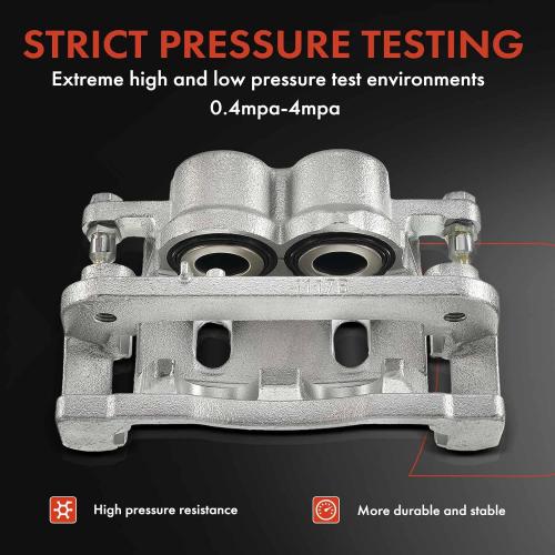One Silver A-Premium Disc Brake Caliper Assembly with Bracket Compatible with Select Cadillac, Chevy and GMC Models- XTS, Escalade, Avalanche, Suburban, Silverado, Express, Sierra, Yukon XL and more - Front Side