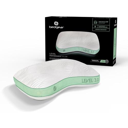 Bedgear Level Cuddle Performance Pillow - Firm Bed Pillow for Side Sleepers - Moisture Wicking Removable Cover - Size 3.0