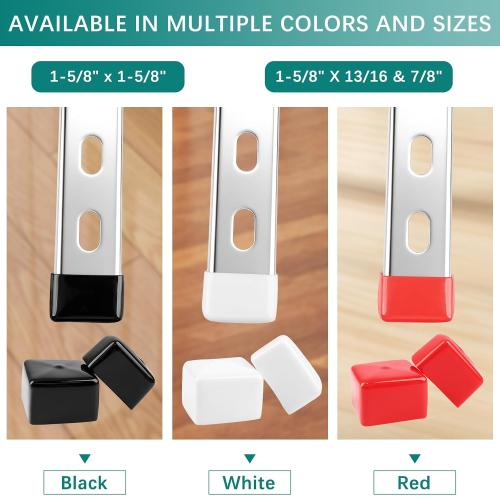 40 Pack 1-5/8 White Strut Channel End Caps - Square Soft PVC Cap for Metal Channels, Safety Protective Cover for Unistrut, Tool-Free for HVAC & Mechanical System