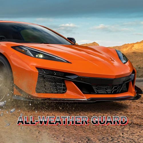 3Pcs Black Upgraded Front Radiator Guards Grille,Aluminum Body Bumper OEM Style Front Outer Grill Guard Protection Screens Grille Vents Insert Mesh Set for Corvette C8 Z06 2023 /E-Ray 2024