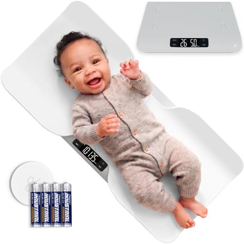 Greater Goods Digital Baby Scale for Infants & Toddlers, Non-Connected | Digital Newborn Scale with Removable Tray, 2-in-1 Design, Hold for Wiggly Babies, Quick Tare, 0.1oz Accuracy, 66lb Capacity