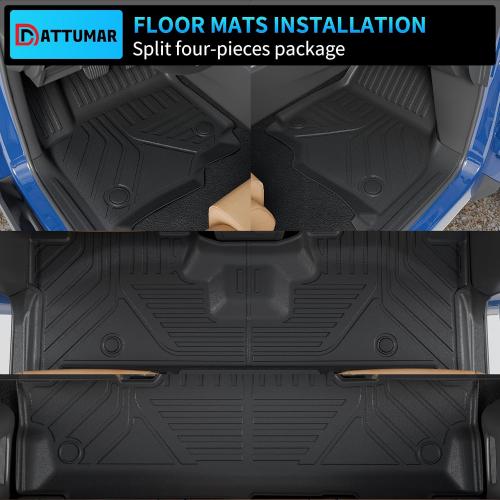 Floor Mats Compatible with 2025 2026 Ford Expedition 7-Seater Captain Chairs (NOT for Max) Trunk Mat Cargo Mat Cargo Liner Expedition Accessories (Floor Mats Trunk Mat Backrest Mats)