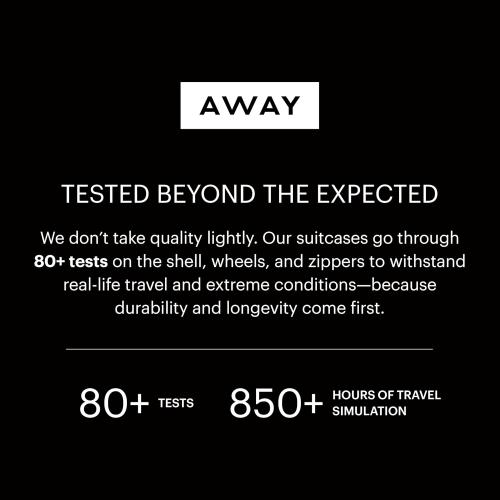 Away Trunk Checked Luggage - 31-Inch Lightweight Hardside Suitcase with 360° WhisperGlide Spinner Wheels, Interior Compression System, TSA-Accepted Lock - Navy Blue
