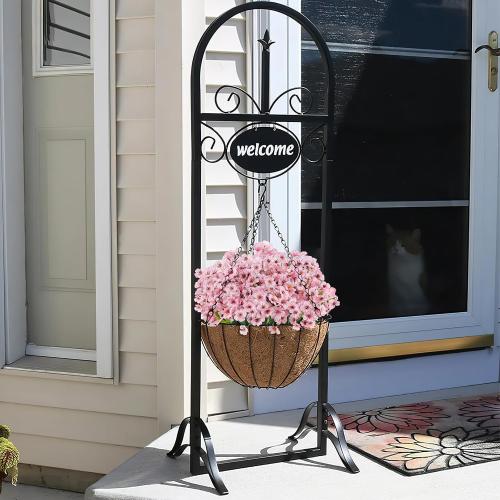 24PCS Artificial Pink Flowers for Outdoors, Realistic Silk Flowers