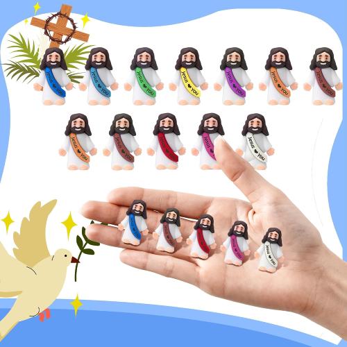 40Pcs Little Jesus Figures, 40pcs Action Figures Little Jesus Figurines in Bulk, Jesus Love You FiguresReligious Gifts for Christians Women Mom Teens Christmas Easter Egg Stuffers Fillers(40)