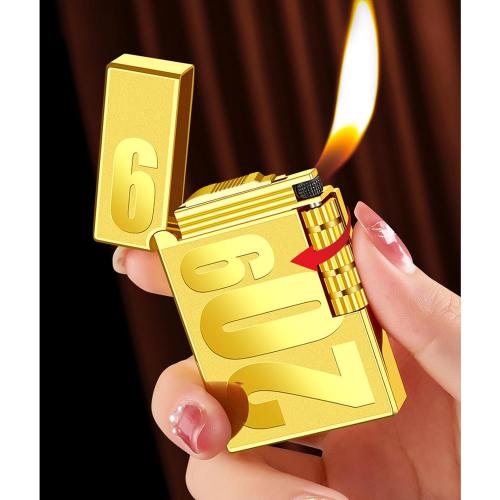 Jet Torch Butane Lighters - Kitchen and Match Gas lighters as Gifts for Men (Free of Butane Gas) (Sliver)