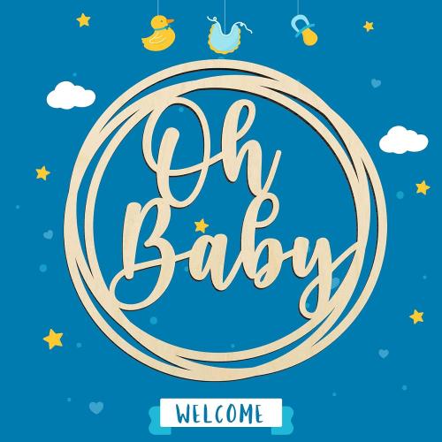 Oh Baby Sign,16” Oh Baby Baby Shower Decorations,Large Oh Baby Wooden Baby Shower Sign, Oh Baby Sign for Backdrop,Gender Reveal Party Decor,Baby Shower Announcement Sign,Nursery Sign for New Baby