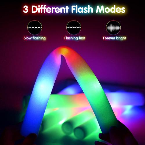 150 PCS Led Foam Sticks, Bulk Glow Sticks with 3 Colors Flashing, Light Up Baton Wands for Kids, Glow Sticks Party Supplies for party, Wedding, Raves, Concert, Camping, Sporting Events