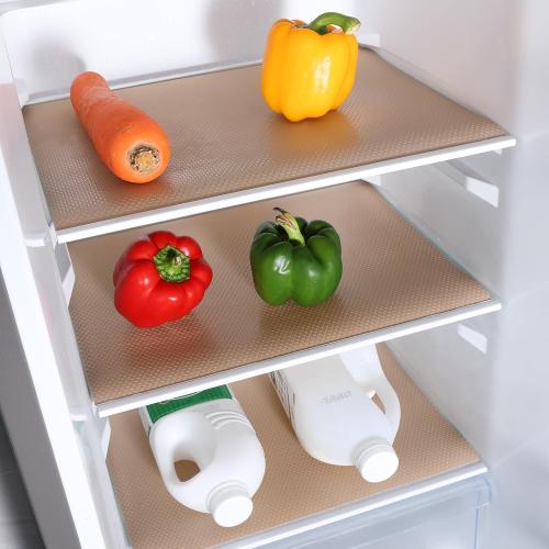 Shelf Liner Non Adhensive,Kitchen Cabinet Drawer Mat Beige 11.8× 59