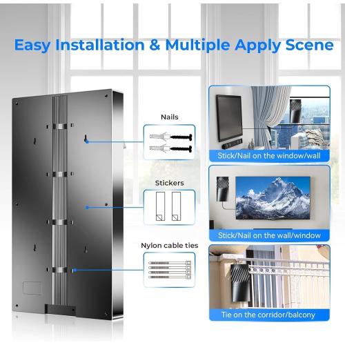 3000  Miles Range TV Antenna-2024 Newest Digital Antenna for Smart TV Indoor-HD Antenna for TV Indoor Outdoor for Local Channels with Amplifier and Signal Booster-52ft Coax HDTV Cable/AC Adapter