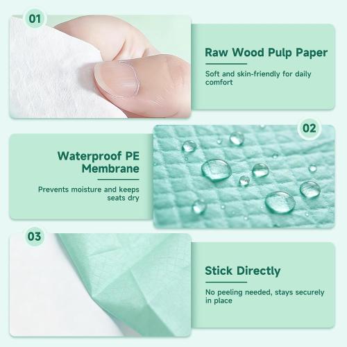 ‼️may be missing pcs ‼️Disposable Toilet Seat Covers, 70 PCS Individually Travel Pack, XL Waterproof & Adhesive Secure Fit for Public Restrooms, Airplane & Office Use