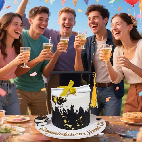 2 Pieces Graduation Cap Cake Topper With Diploma Class of 2026 Graduation Cake Decoration Kit Party Supplies (Black)
