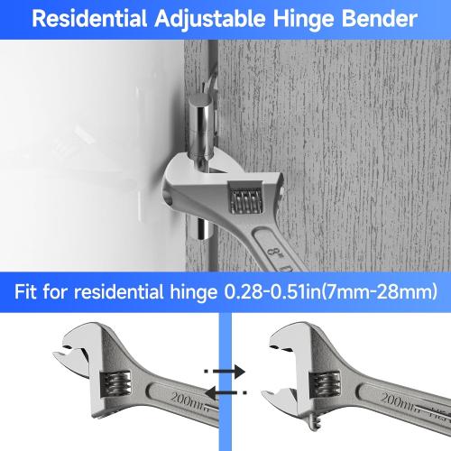 Knuckle Bender Adjustable Door Hinge Tool with Built-in Hinge Pin Remover, Heavy Duty Steel Knuckle Bender for Fixing Sagging or Misaligned Doors, Universal Fit for Residential Hinges