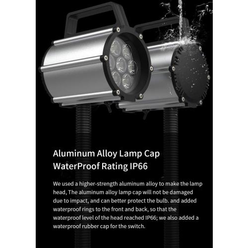 Work Desk Light, Machine Work Light, LED Flexible Gooseneck Light 700 Lumens IP66 Water and Dust Resistant 110-240 Volt Universal Fixed Base Work Light for Machine Tool and Lathe Industrial Lighting