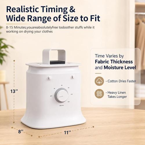 Portable Automatic Garment Dryer & Ironing Machine, Hands-Free Clothes Wrinkle Remover with Hot Air, Fast Drying for Shirts and Pants, Space-Saving Apartment & Dorm Essentials