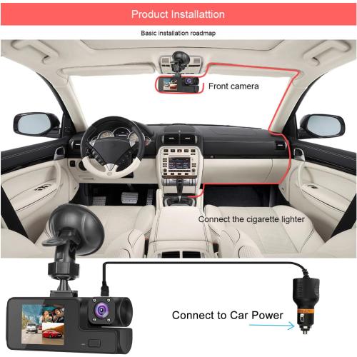 WiFi 1080P Dual Dash Camera for Car Front and Inside Dashcam Car Security Video Recorder,170°Wide Angle Vehicle Cam,WDR,G-Sensor,Loop Recording,Night Vision (WiFi Dual Dash Cam with 32G Card)