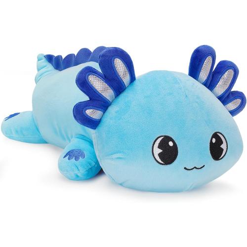 Officygnet Axolotl Plush, 13 Soft Stuffed Animal Plush Toy, Cute Axolotl Plushies Pillow, Kawaii Plushies Dolls for Kids, Blue Axolotl Gift for Girls Boys