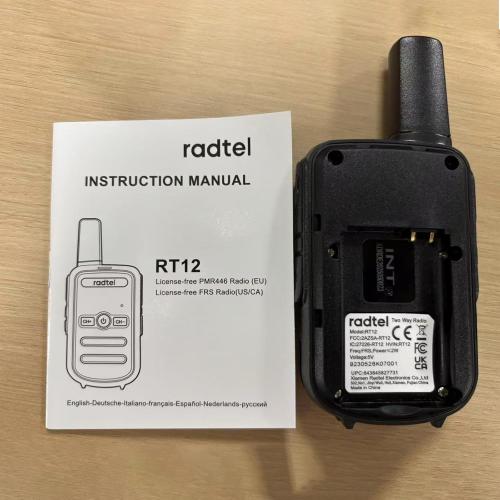 Radtel RT12 Walkie Talkies for Adults Rechargeable 2 Pack, Long Range Handheld FRS Two Way Radio 16CH Handsfree VOX for Camping Hiking (Black)