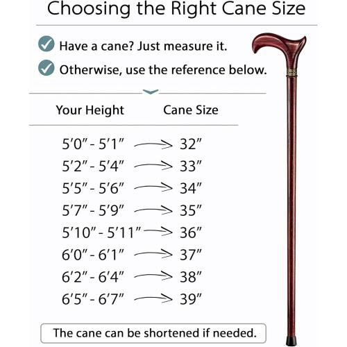 Asterom Handcrafted Walking Cane - Ergonomic, Derby, Wooden Canes for Men, Fashionable Walking Sticks for Seniors